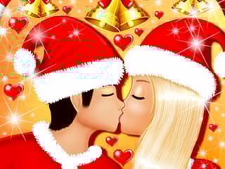 Christmas Day Beach Kiss