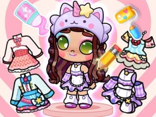 Coloring Book: Avatar Girl Dress Up Shopping