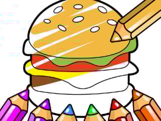 Coloring Book: Hamburger