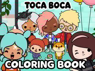 Coloring Book: Toca Life With Pusheen